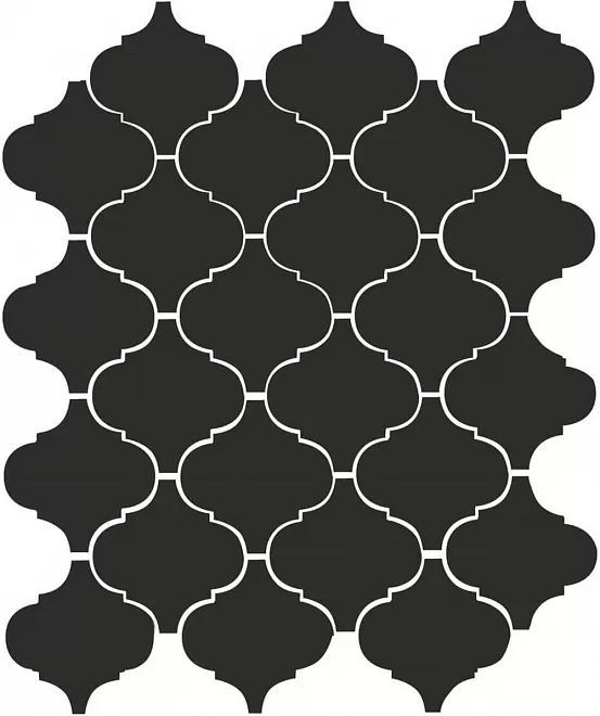 Арабески черный глянцевый 26x30x0,7