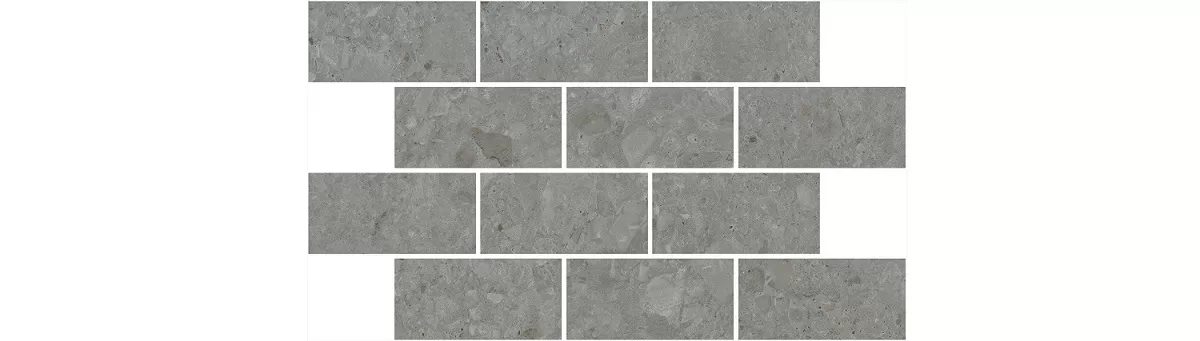 Декор Чеппо ди Гре мозаичный серый тёмный матовый обрезной 34,6x20x0,9