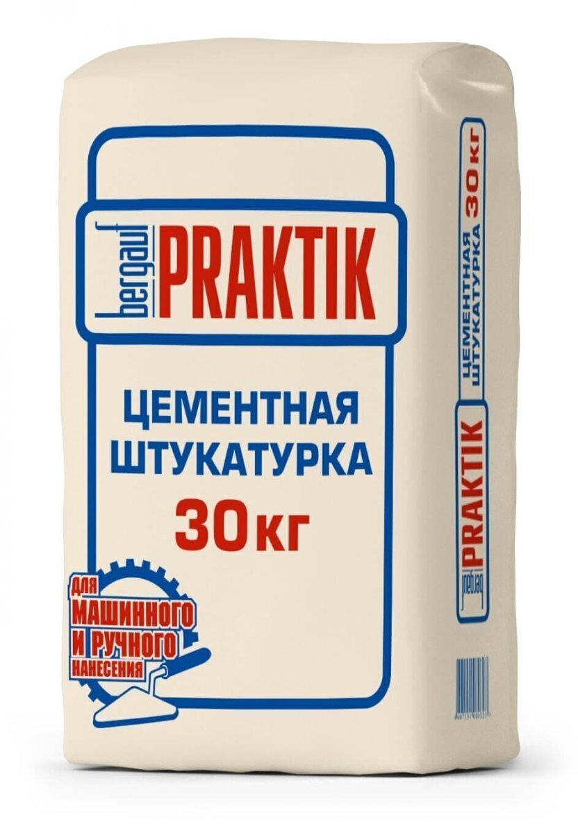 Штукатурка цементная Bergauf Praktik 30 кг