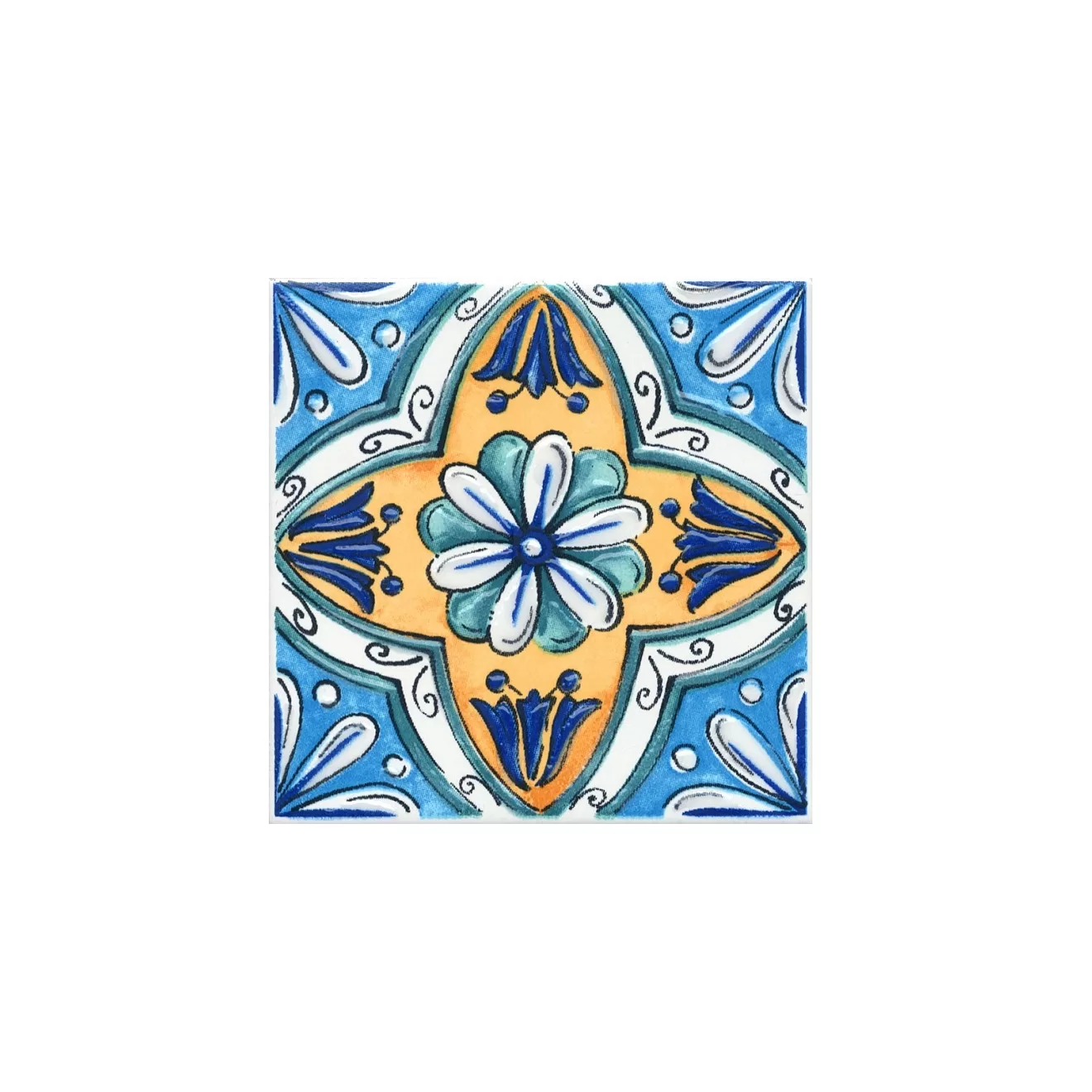 Вставка Капри майолика  9,8x9,8x0,7