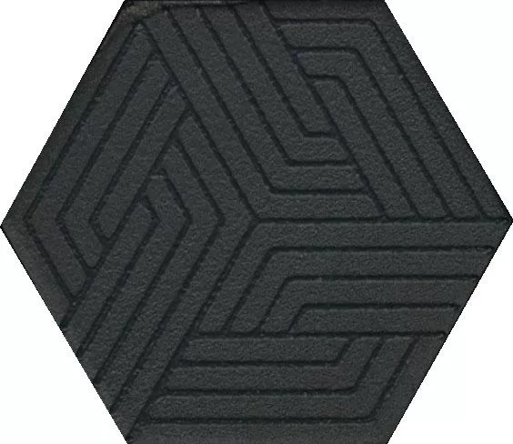 Декор Агуста черный 6x5,2x0,69