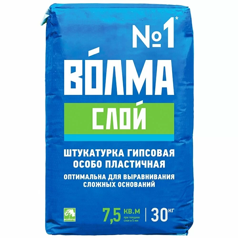 Штукатурка гипсовая ВОЛМА Слой 30 кг