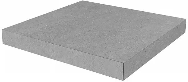Ступень угловая клееная Фондамента серый светлый  33x33x0,9