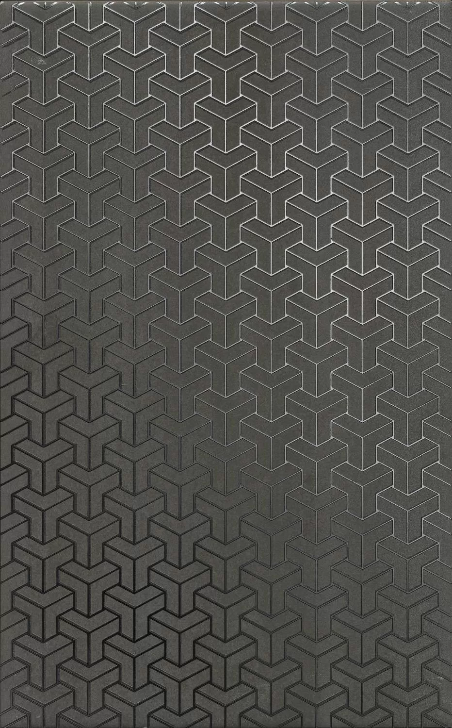 Декор Ломбардиа антрацит матовый 25x40x0,8