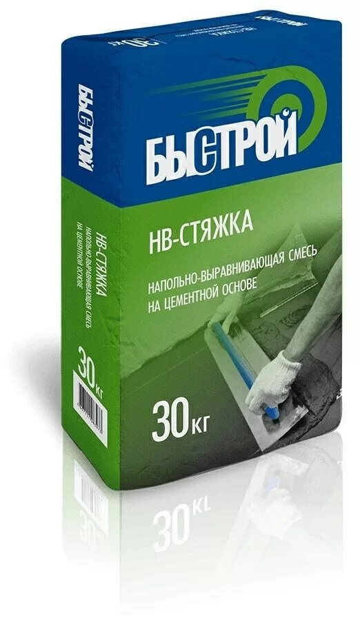 Смесь сухая ровнитель самонивелирующийся на комплексном вяжущем БЫСТРОЙ НС-нивелир 30 кг