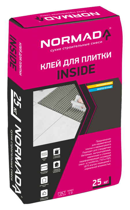 Клей для плитки "NORMADA INSIDE” C0 25 кг