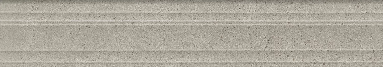 Бордюр Багет Монсеррат серый светлый матовый обрезной 40x7,3x2,7