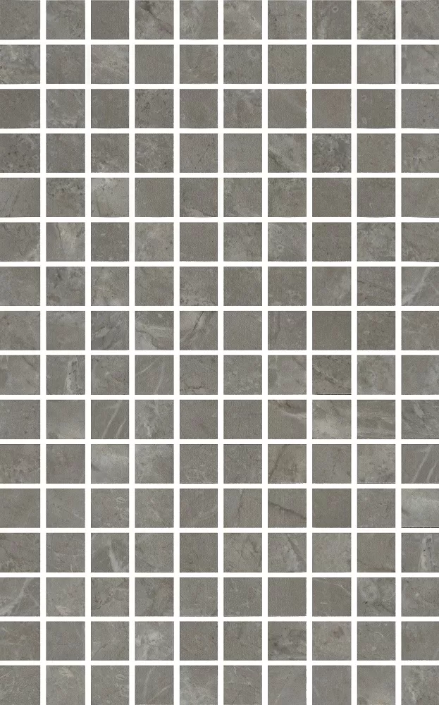 Декор Кантата мозаичный серый глянцевый 25x40x0,8