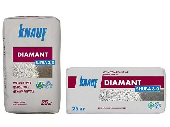 Штукатурка цементная декоративная Knauf Диамант Шуба 3.0 25 кг
