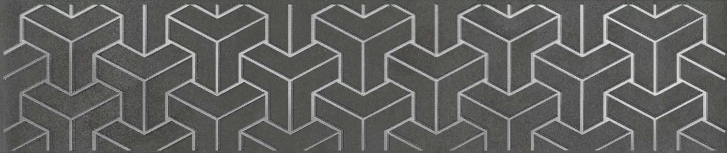 Бордюр Ломбардиа антрацит матовый 25x5,4x0,8