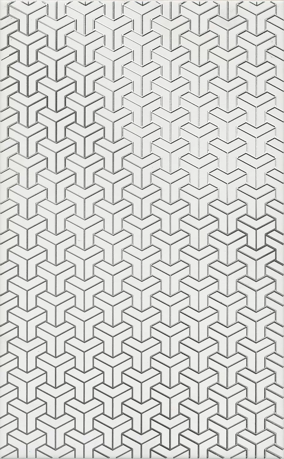 Декор Ломбардиа белый матовый 25x40x0,8