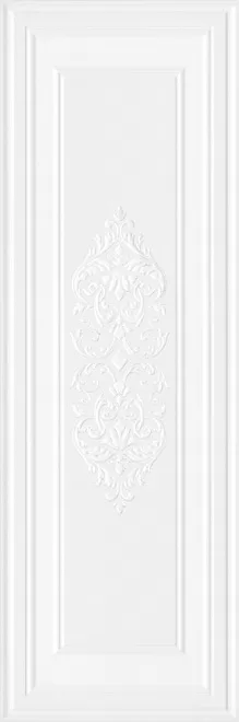 Декор Монфорте белый панель матовый обрезной 40x120x1