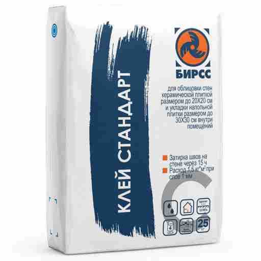 Клей для кафельной плитки Клей Стандарт (25) БИРСС