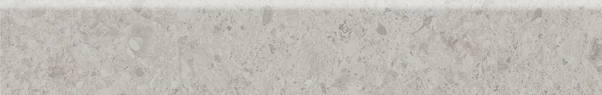 Плинтус Чеппо ди Гре серый светлый матовый обрезной 60x9,5x0,9