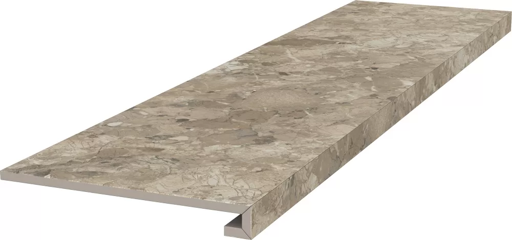 Ступень клееная Ирпина бежевый обрезной 33x119,5x0,9