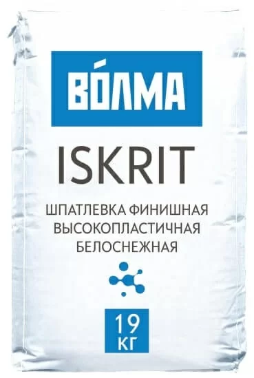 Смесь сухая шпаклевочная полимерная ВОЛМА Искрит 19 кг