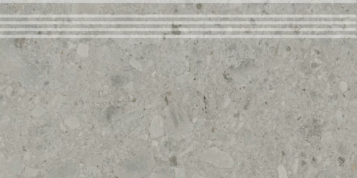 Ступень Чеппо ди Гре серый матовый обрезной 30x60x0,9