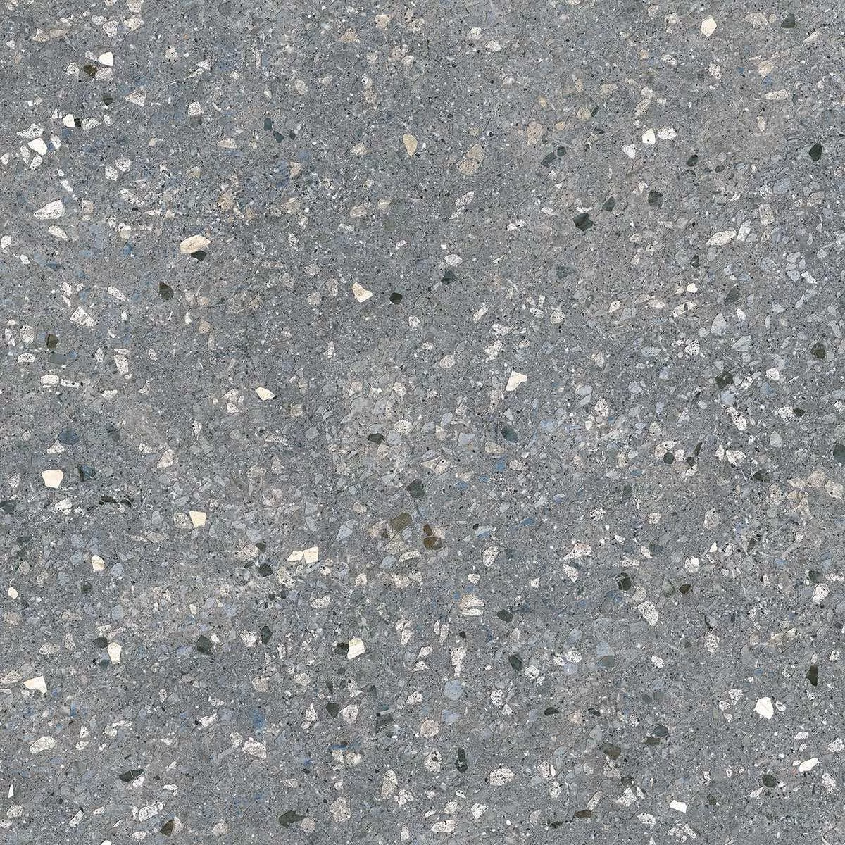 Терраццо серый тёмный обрезной 60x60x0,9