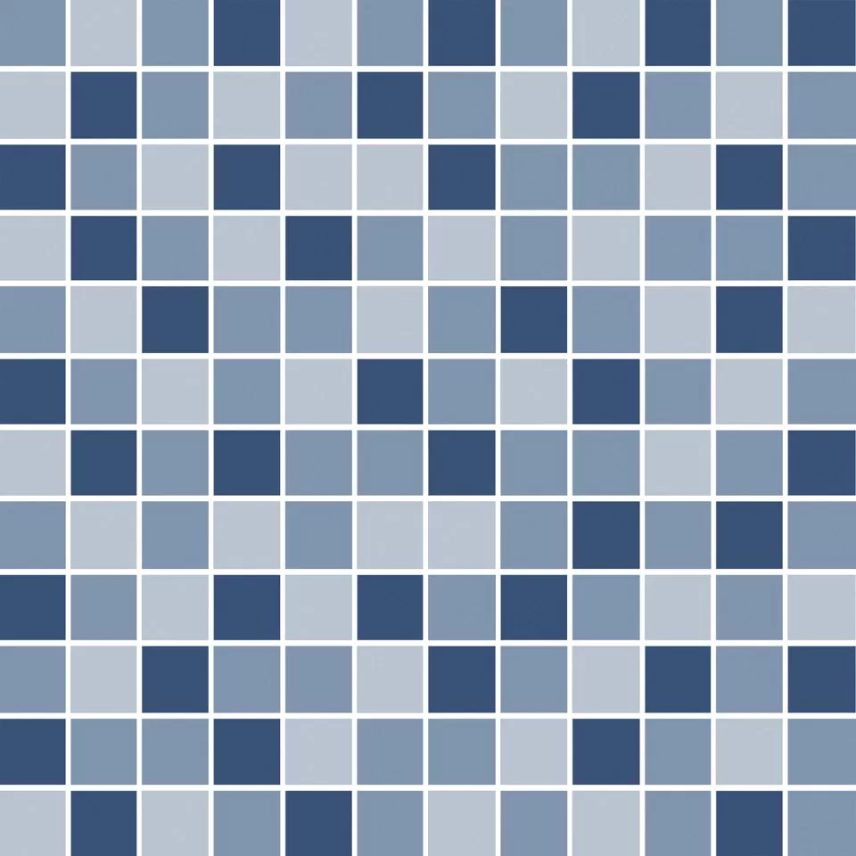 Декор Темари мозаичный микс синий матовый 29,8x29,8x0,35
