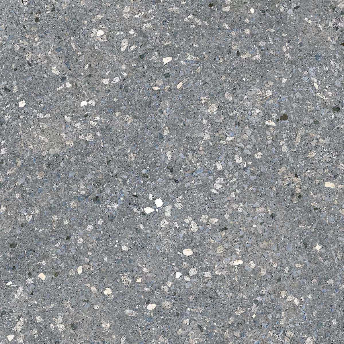 Терраццо серый тёмный обрезной 60x60x0,9