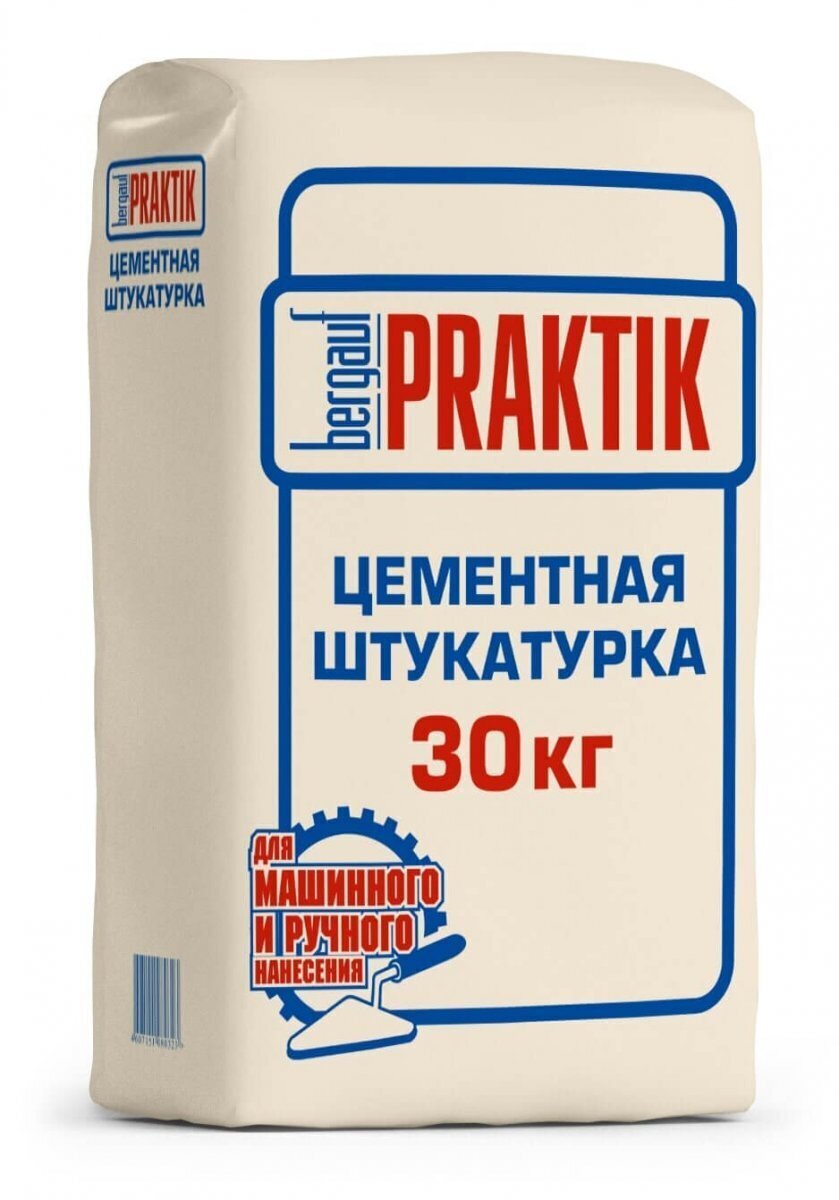 Штукатурка цементная Bergauf Praktik 30 кг